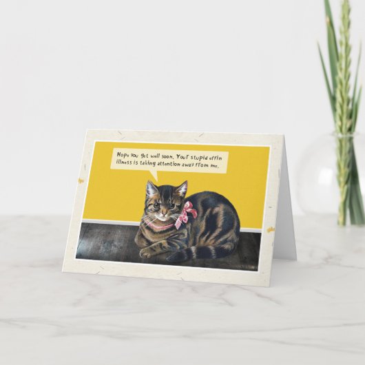 Carte Chat "Maladie Stupide" (Devant)