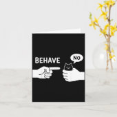 Carte Chat malhonnête se comporte Animal Mème de chat dr (Fleur jaune)
