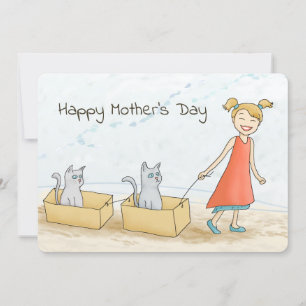 Carte Chat Maman Joyeuse fête des mères