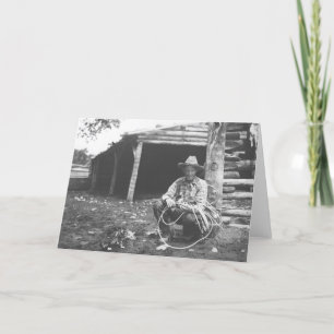 Carte Chat mangeant hors d'une boîte de café