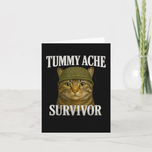 Carte Chat Mème Drôle Cadeau pour Homme Survivant Mal au