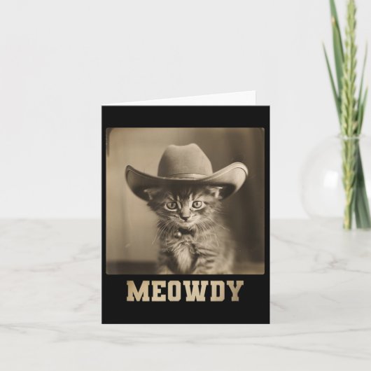 Carte Chat Meowdy vintage (Devant)