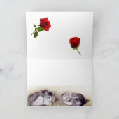 Carte CHAT MÈRE AVEC CUISINE / Roses de la fête des mère (Intérieur)