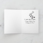 Carte Chat mère et chaton jumelé (Intérieur)