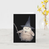Carte Chat mignon drôle sorcier chat étrange mème chat e (Fleur jaune)