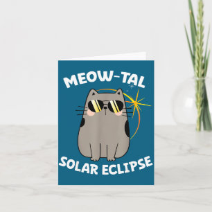 Carte Chat mignon éclipse solaire Miaou Tal