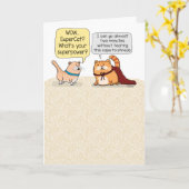 Carte Chat mignon et drôle avec des super pouvoirs Anniv (Fleur jaune)