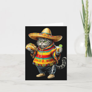 Carte Chat mignon gros chat Cinco De Mayo gros chaton ch