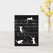 Carte Chat Mignon Kitty Jouant Note De Musique Clé Music (Fleur jaune)