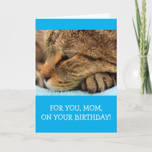 Carte Chat mignon "Pour maman" Anniversaire (Devant)