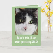 Carte Chat mignon S'en sortir (Fleur jaune)