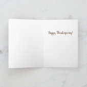 Carte Chat mignon Thanksgiving Turquie automne Feuilles (Intérieur)