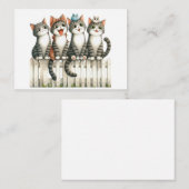 Carte chat mignonne (Devant / Derrière)