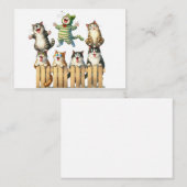 Carte chat mignonne (Devant / Derrière)