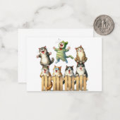 Carte chat mignonne (Devant/Arrière en situation)