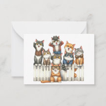 Carte chat mignonne