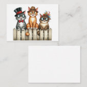 Carte chat mignonne (Devant / Derrière)