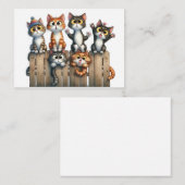 Carte chat mignonne (Devant / Derrière)
