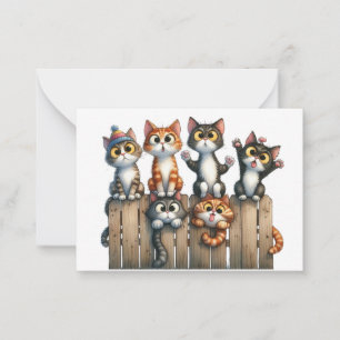 Carte chat mignonne