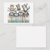 Carte chat mignonne (Devant / Derrière)