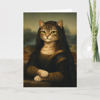 Carte Chat Mona Lisa Parodie Art Renaissance