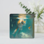 Carte Chat Montres sous-marines Poisson - CARD (Debout devant)
