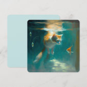 Carte Chat Montres sous-marines Poisson - CARD (Devant / Derrière)