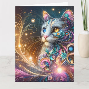 Carte Chat Mystique - ajoutez votre message spécial
