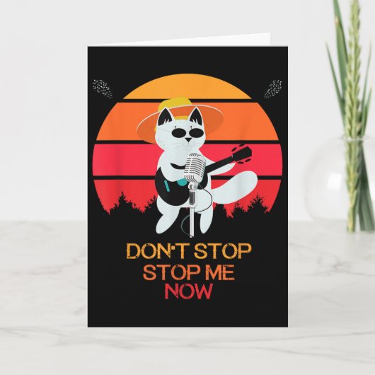 Carte Chat Ne M'arrête Pas Maintenant Chat Drôle (Devant)