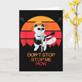 Carte Chat Ne M'arrête Pas Maintenant Chat Drôle (Fleur jaune)