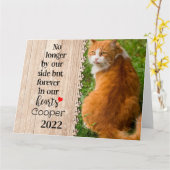 Carte Chat N'est Plus à Nos Côtés Mais À Jamais Dans Not (Fleur jaune)