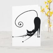 Carte Chat noir (Fleur jaune)