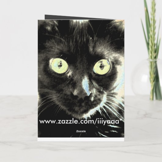 Carte chat noir (Dos)