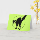 Carte Chat noir (Fleur jaune)