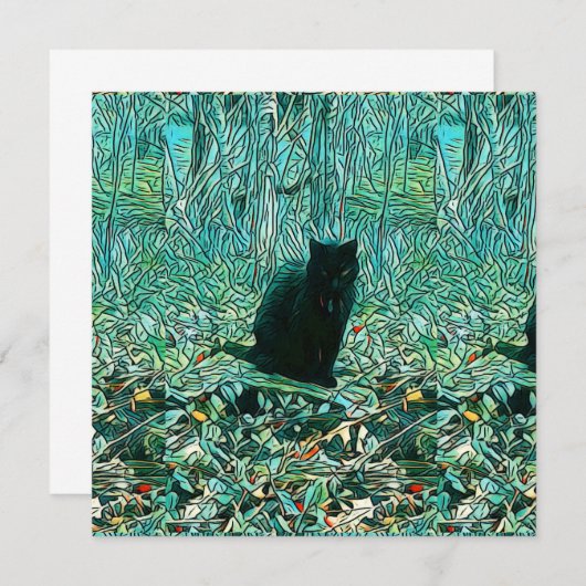 Carte Chat Noir (Devant / Derrière)