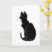 Carte Chat noir, Alexandre Steinlen (Fleur jaune)