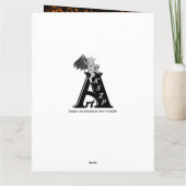 Carte Chat noir avec chauve-souris, Joyeux Thanksgiving (Dos)