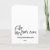 Carte Chat noir avec Rats Anniversaire (Dos)