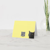 Carte Chat Noir Avec Une Expression Amusante Et Excentri (Dos)