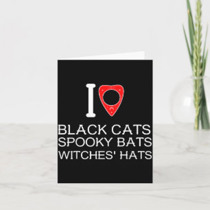 Carte Chat noir d'amour Chauves-souris effrayantes Chape