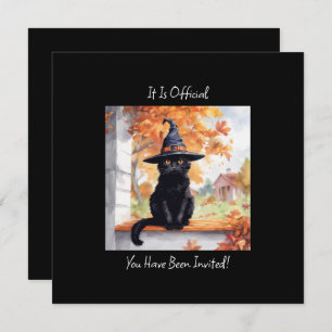 Carte Chat noir d'Halloween