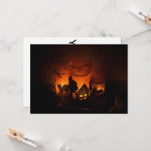 Carte Chat noir d'Halloween (Devant/Arrière en situation)