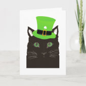 Carte Chat noir du jour de St Patrick utilisant le (Devant)
