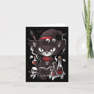 Carte Chat noir effrayant de l'apothicaire de Salem Hall