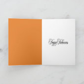 Carte Chat noir et Citrouille (Intérieur)