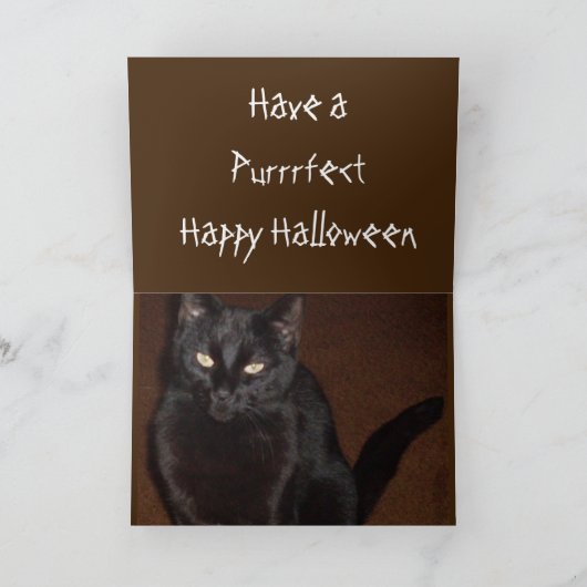 Carte CHAT NOIR HALLOWEEN (Intérieur)