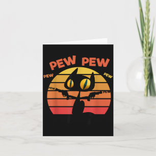 Carte Chat Noir Halloween Cool Drôle Sarcasique Pew Pew