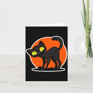 Carte Chat noir Halloween pour amateur de chats - Hallow