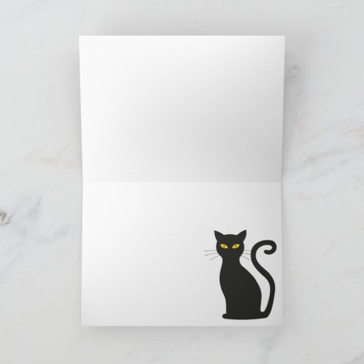 Carte Chat noir : Joyeux Halloween, petit ! (Intérieur)