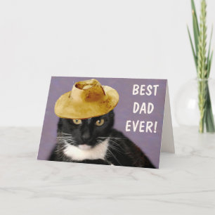Carte Chat noir Meilleur papa de tous les jours de la fê